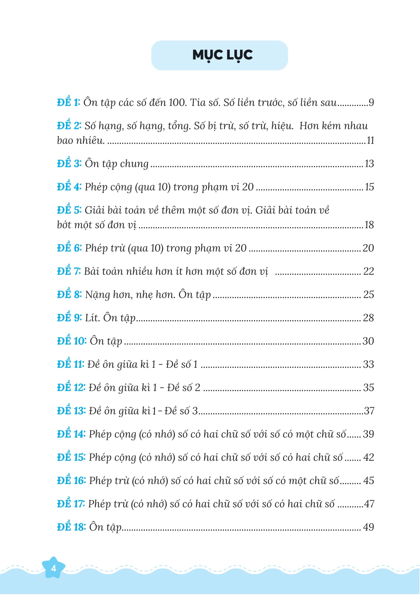 50 đề tăng điểm nhanh toán lớp 2