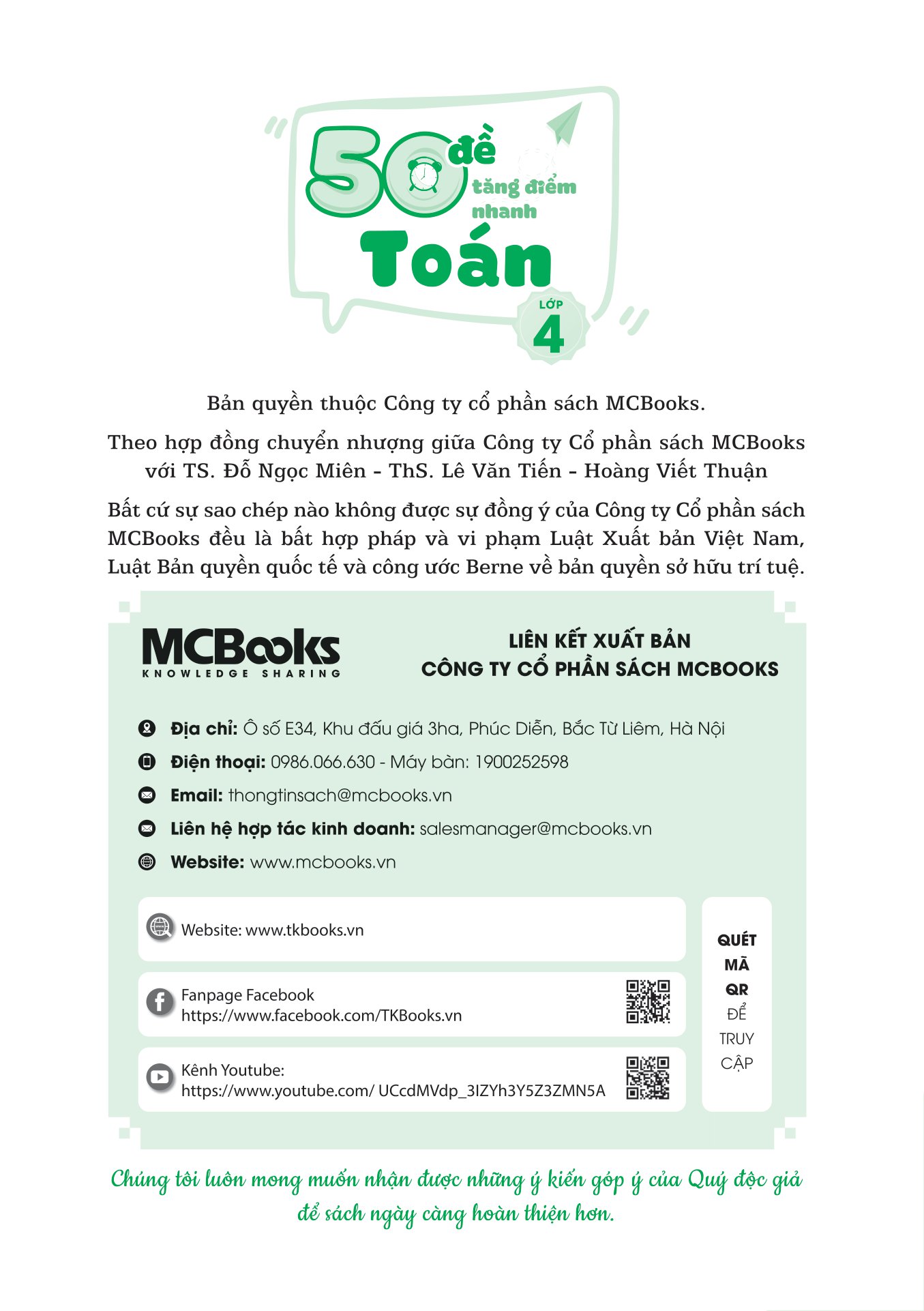 50 đề tăng điểm nhanh toán lớp 4 (theo chương trình của bộ sách kết nối tri thức với cuộc sống)