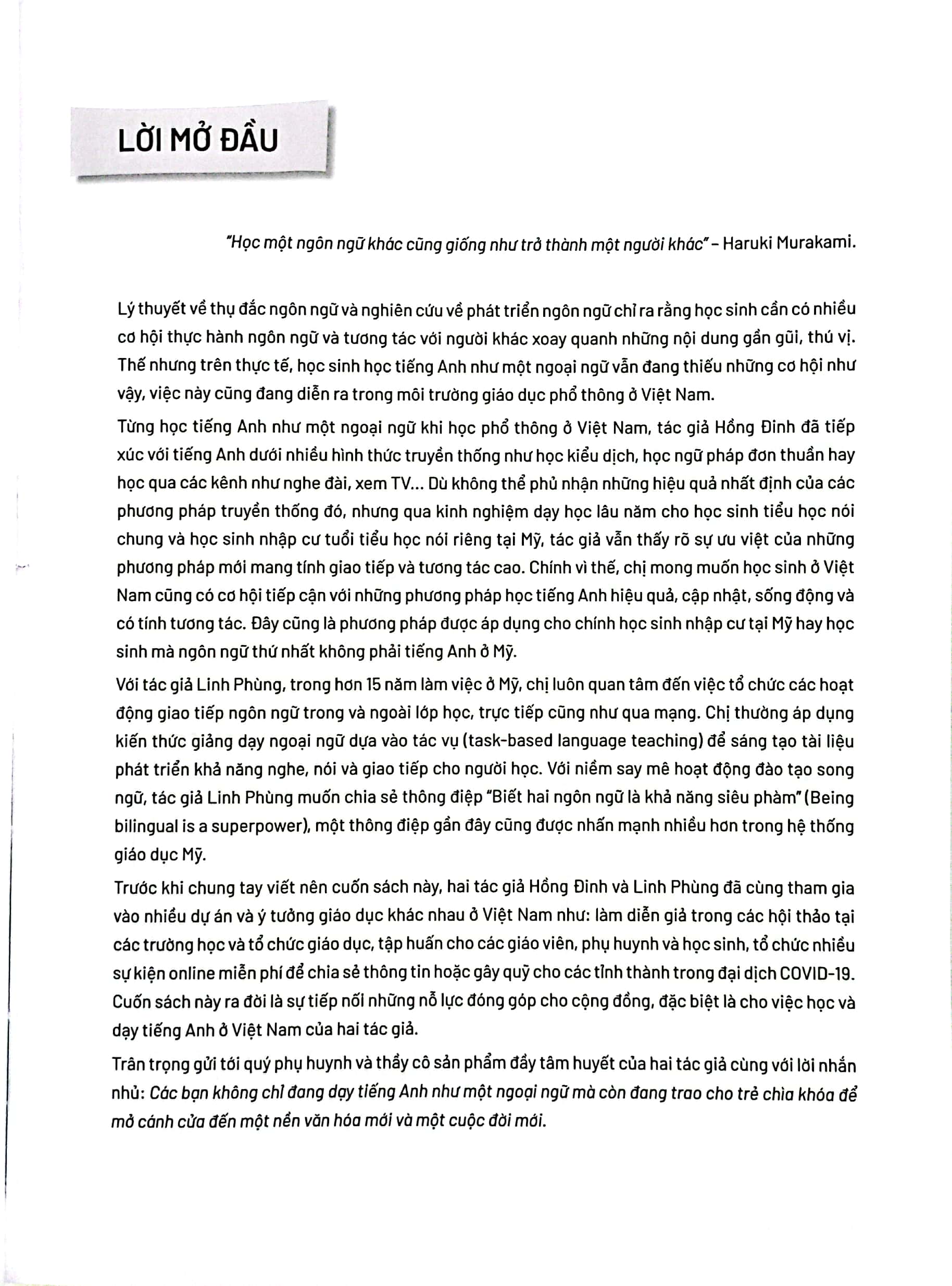 50 hoạt động nâng cao kỹ năng tiếng anh trên lớp và tại nhà dành cho học sinh tiểu học