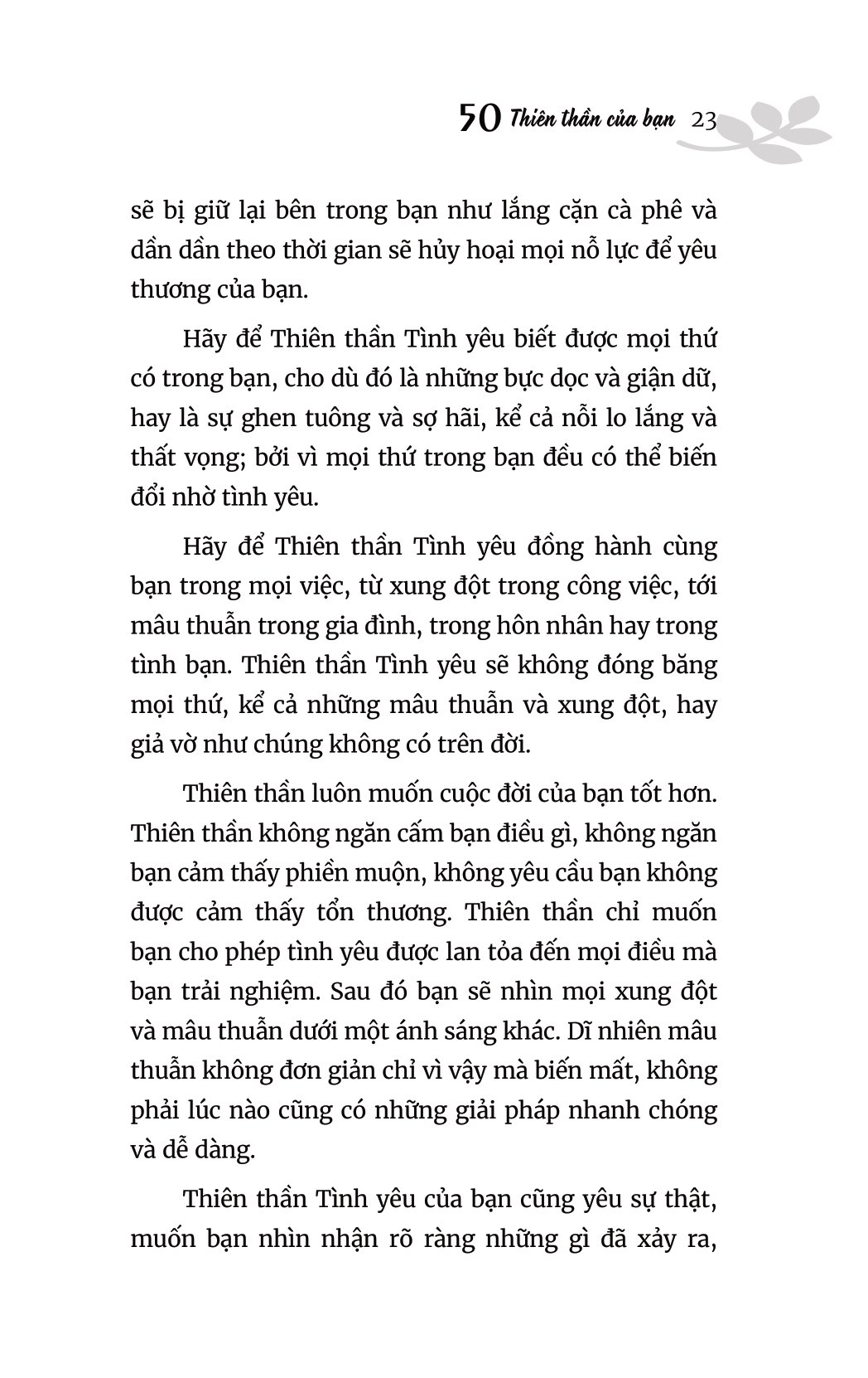 50 thiên thần của bạn - giải phóng bản thân khỏi buồn phiền và cô đơn (tái bản 2023)