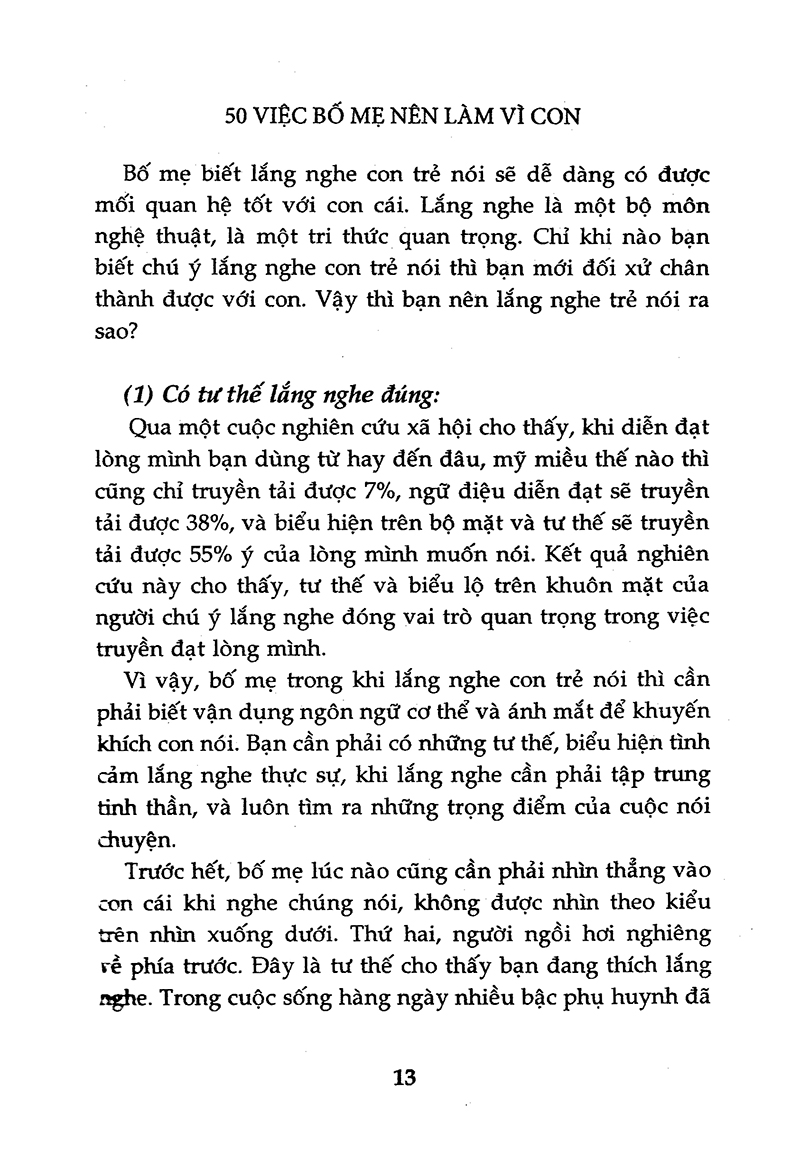 50 việc bố mẹ nên làm vì con (tái bản 2015)