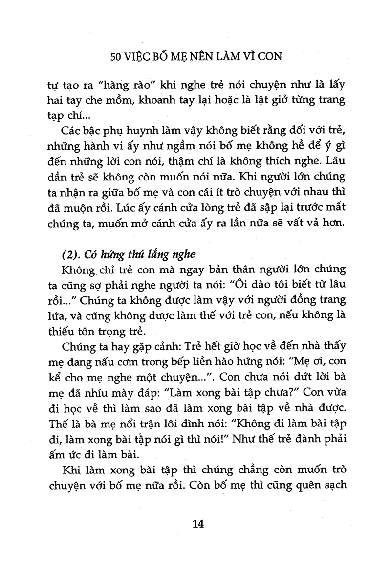 50 việc bố mẹ nên làm vì con (tái bản 2015)