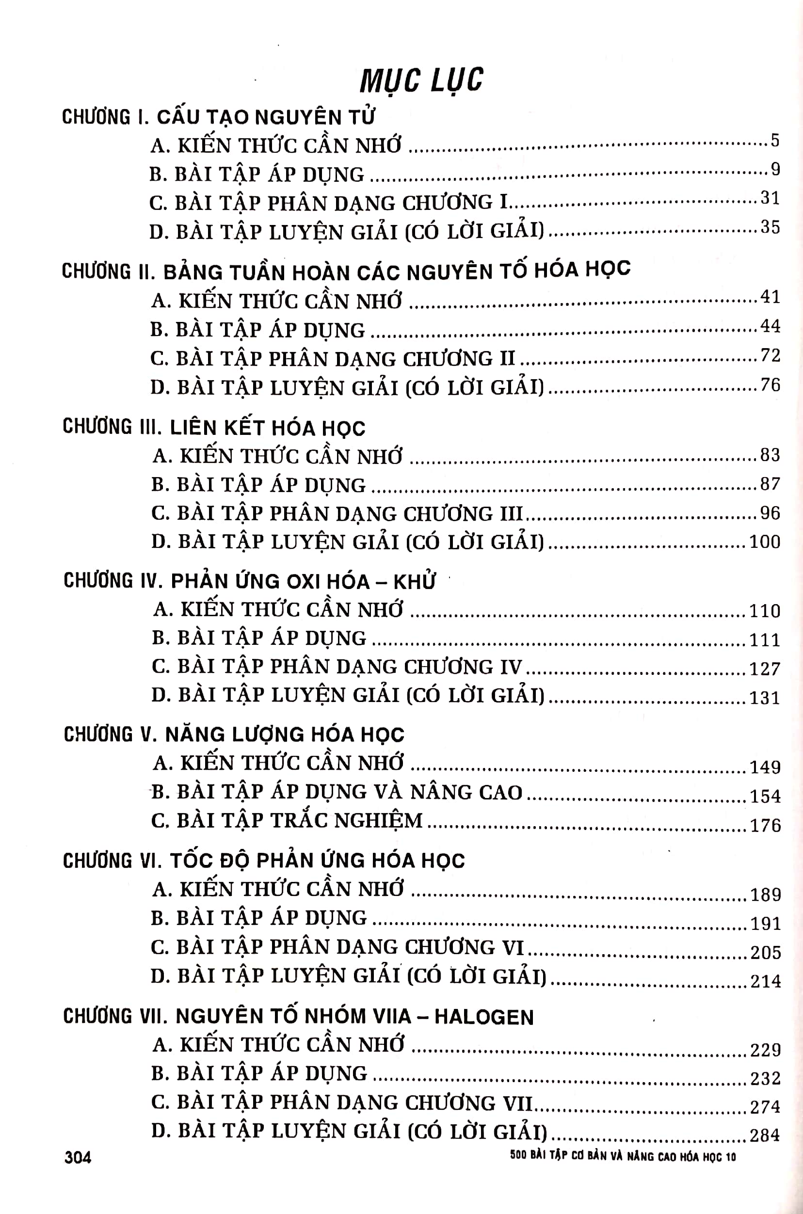 500 bài tập cơ bản và nâng cao hóa học 10 (theo chương trình giáo dục phổ thông mới - dùng chung cho các bộ sgk hiện hành)