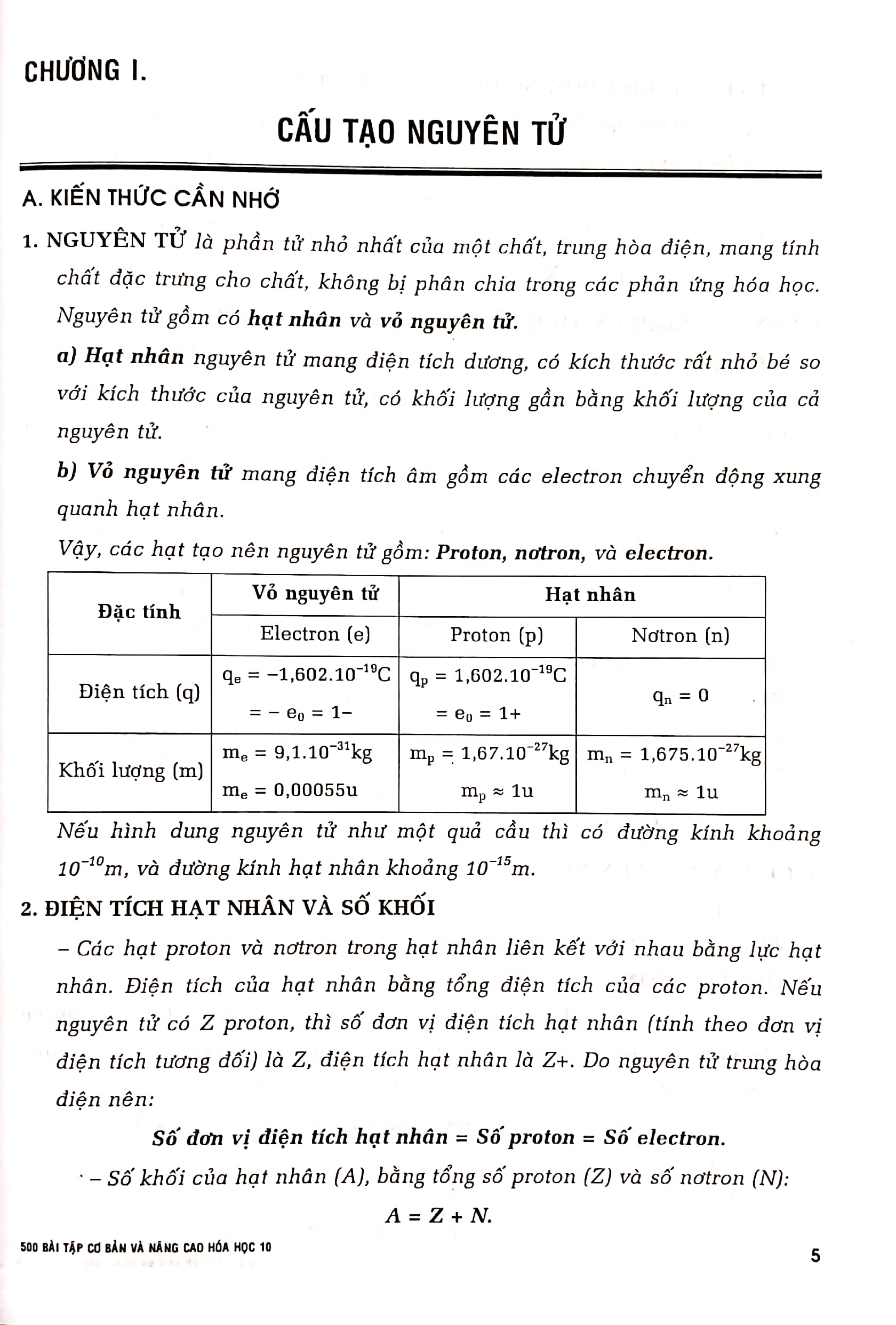 500 bài tập cơ bản và nâng cao hóa học 10 (theo chương trình giáo dục phổ thông mới - dùng chung cho các bộ sgk hiện hành)