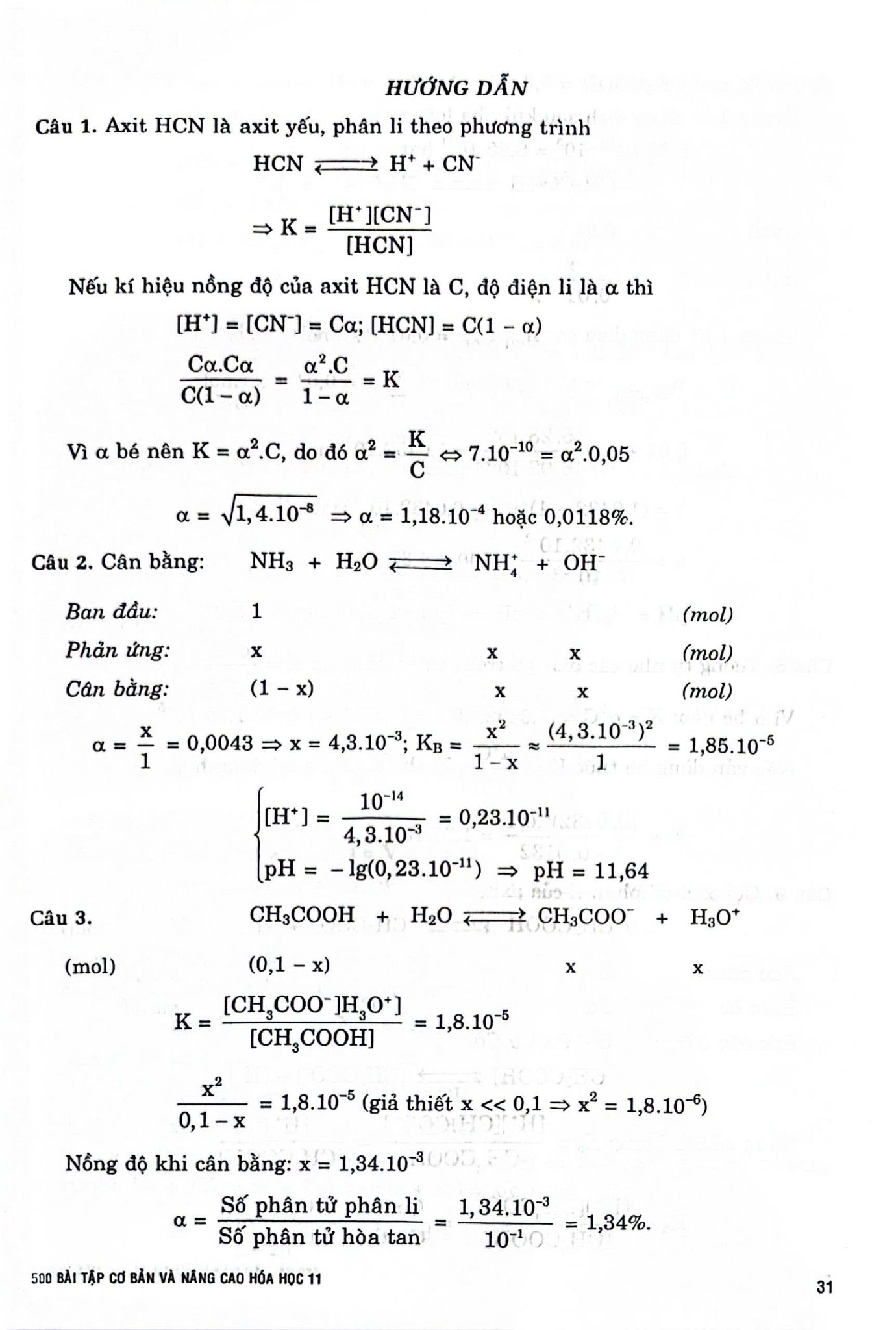 500 bài tập cơ bản và nâng cao hóa học 11