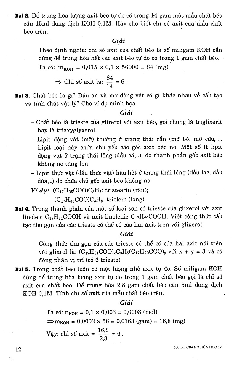 500 bài tập cơ bản và nâng cao hóa học 12
