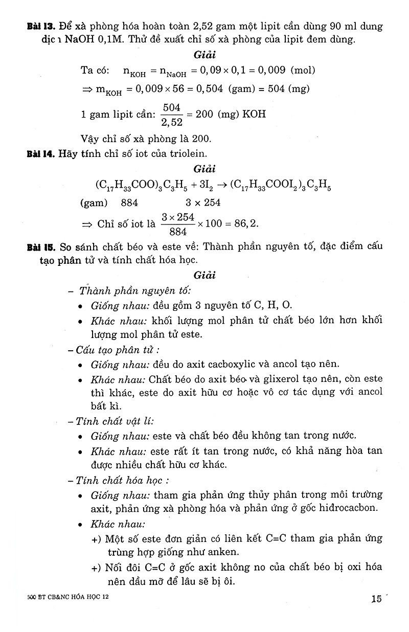 500 bài tập cơ bản và nâng cao hóa học 12