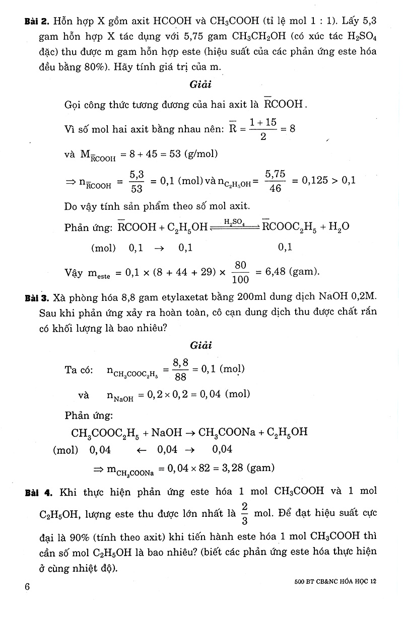 500 bài tập cơ bản và nâng cao hóa học 12