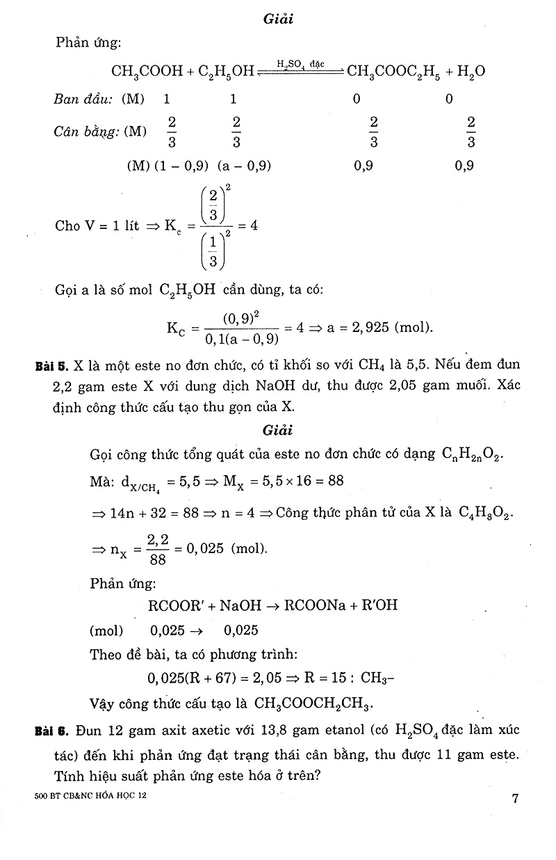 500 bài tập cơ bản và nâng cao hóa học 12