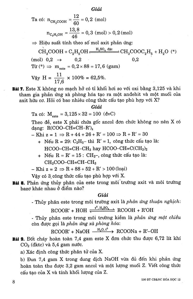 500 bài tập cơ bản và nâng cao hóa học 12
