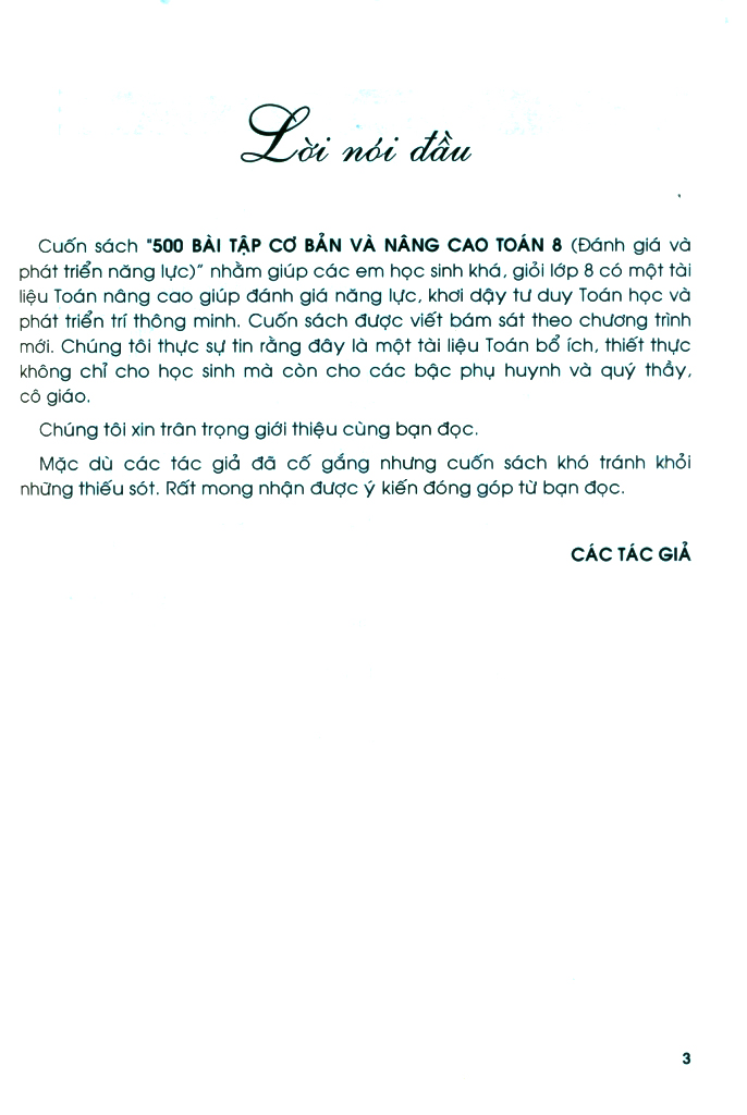 500 bài tập cơ bản và nâng cao toán 8