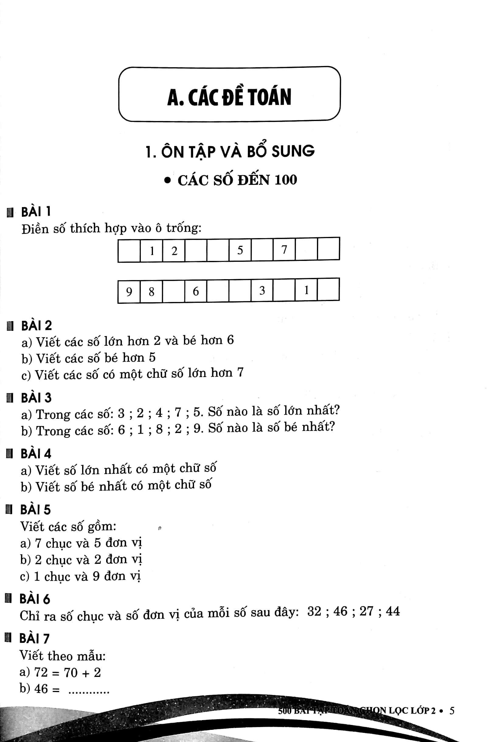 500 bài toán chọn lọc lớp 2 (theo chương trình giáo dục phổ thông mới)