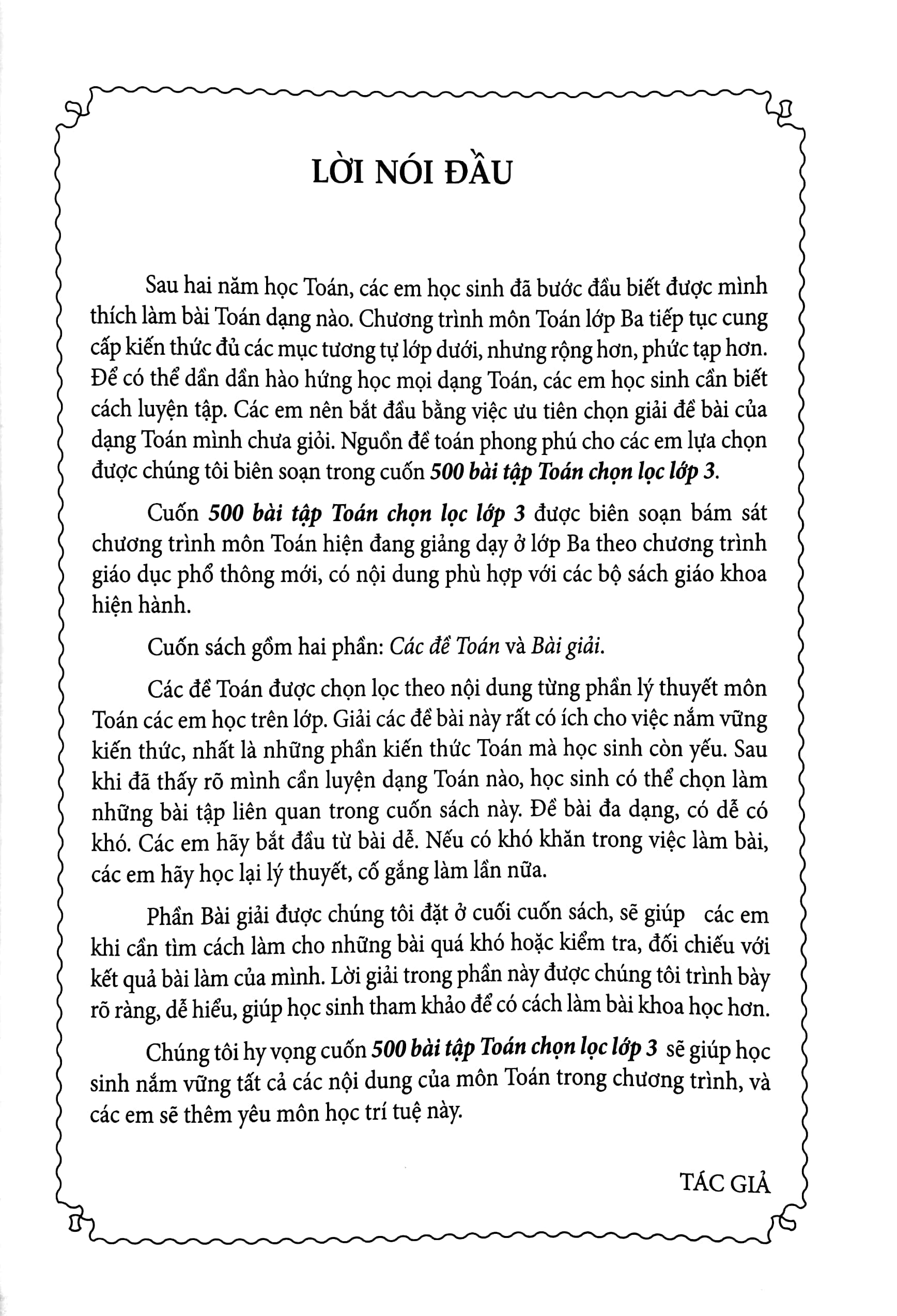 500 bài toán chọn lọc lớp 3 (theo chương trình giáo dục phổ thông mới)