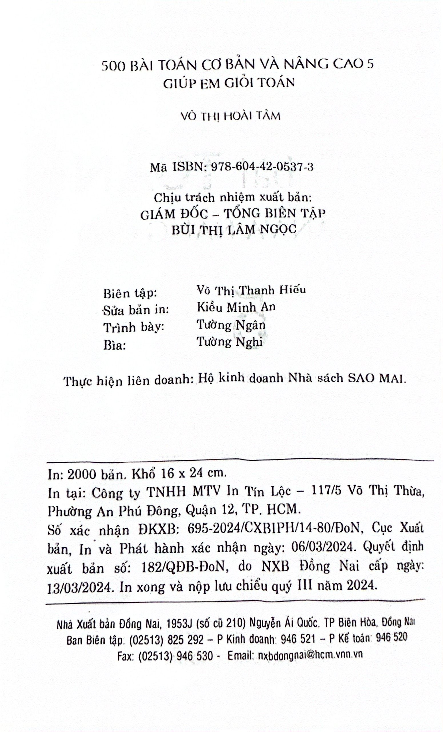 500 bài toán cơ bản và nâng cao 5 (theo chương trình gdpt mới)