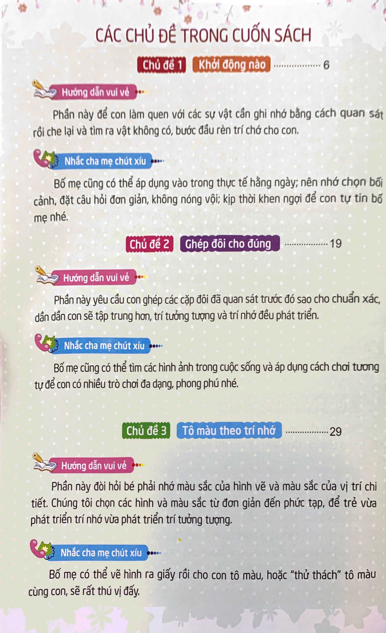 500 trò chơi rèn luyện iq (4-10 tuổi) - khả năng ghi nhớ