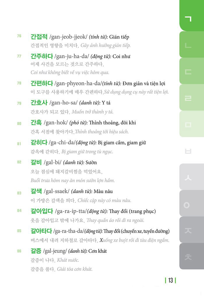 5000 từ vựng tiếng hàn thông dụng (tái bản 2020)