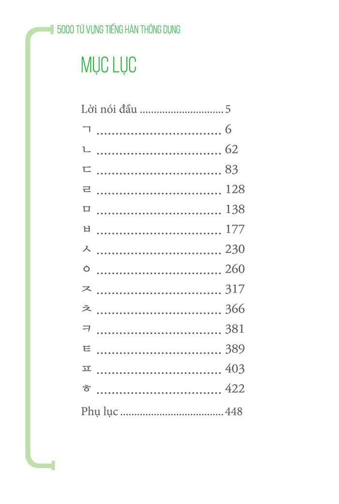 5000 từ vựng tiếng hàn thông dụng (tái bản 2020)