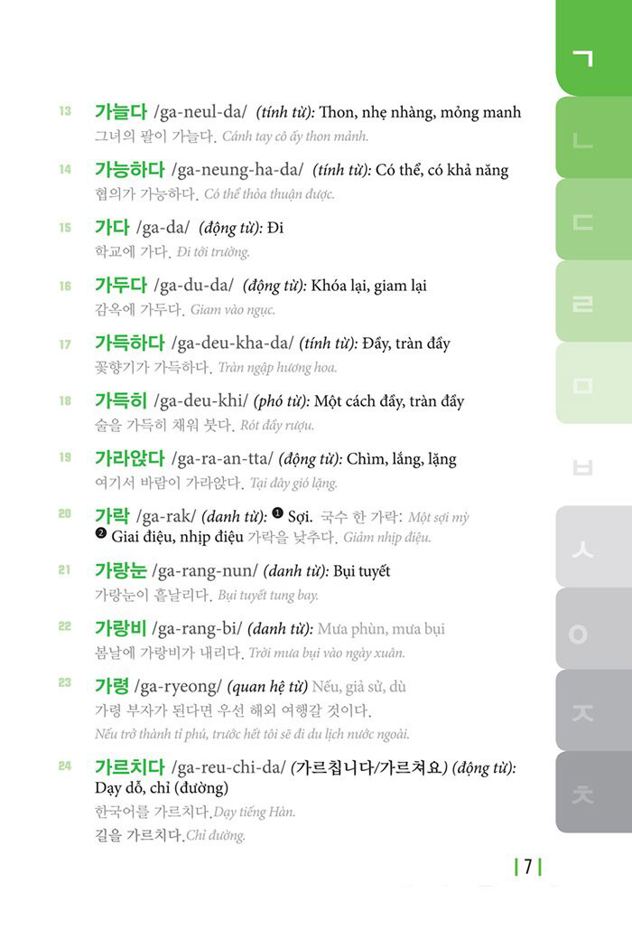 5000 từ vựng tiếng hàn thông dụng (tái bản 2020)