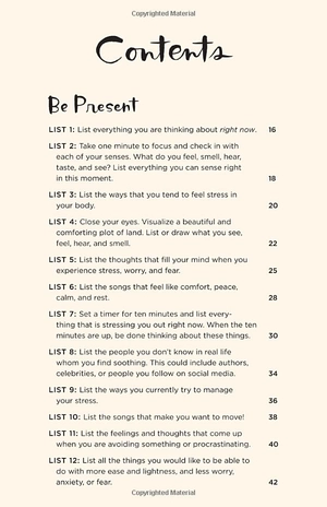 52 lists for calm: journaling inspiration for soothing anxiety and creating a peaceful life