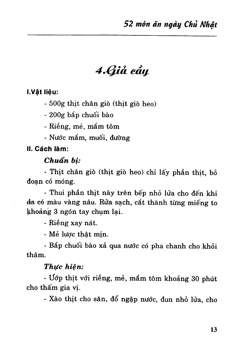 52 món ăn ngày chủ nhật