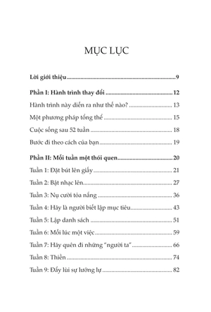 52 thay đổi nhỏ cho tâm trí lớn