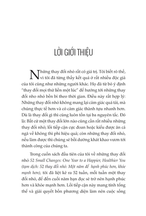 52 thay đổi nhỏ cho tâm trí lớn