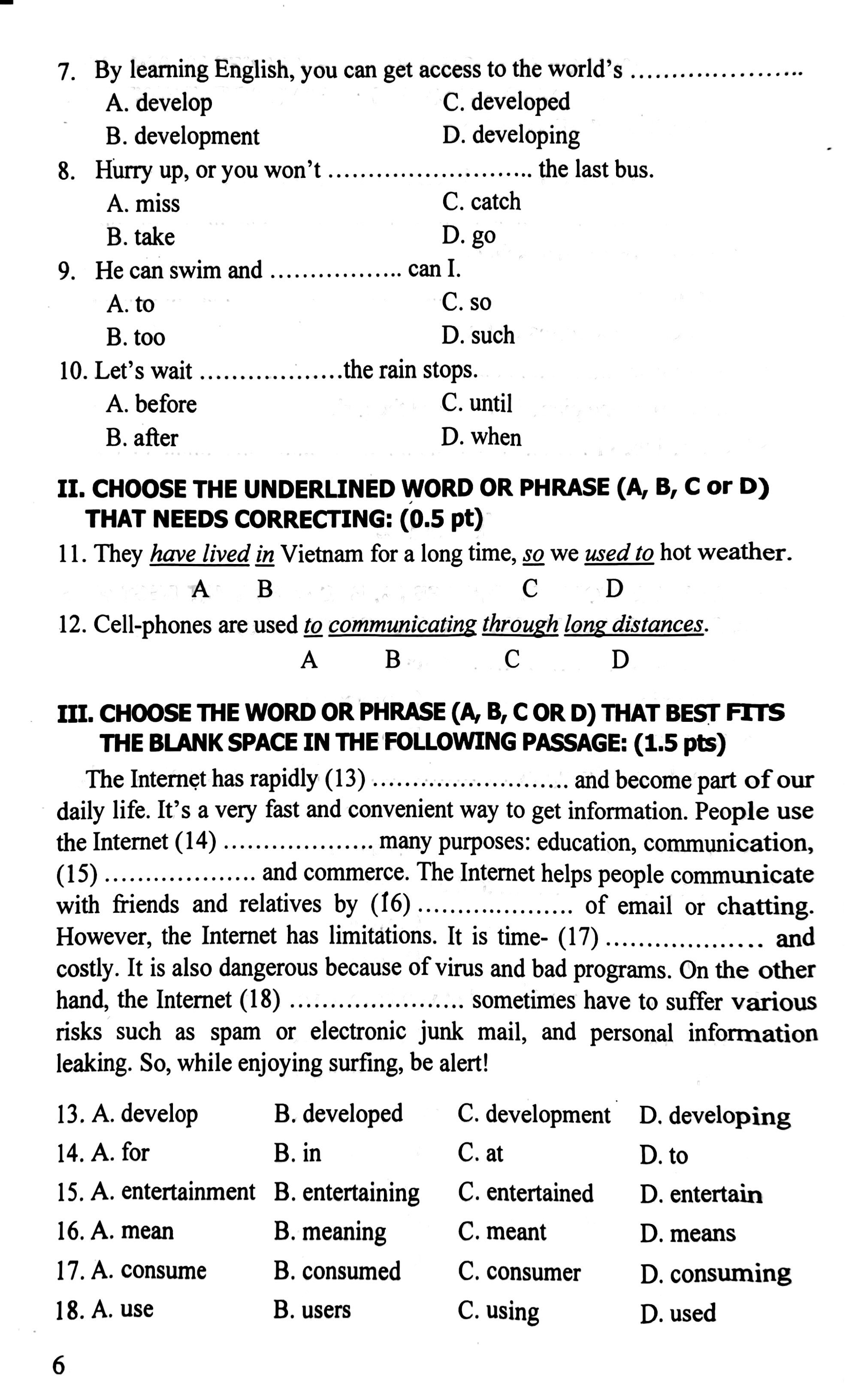 54 De Trac Nghiem Tieng Anh Cho Hoc Sinh Lop 9 Thi Vao Lop 10