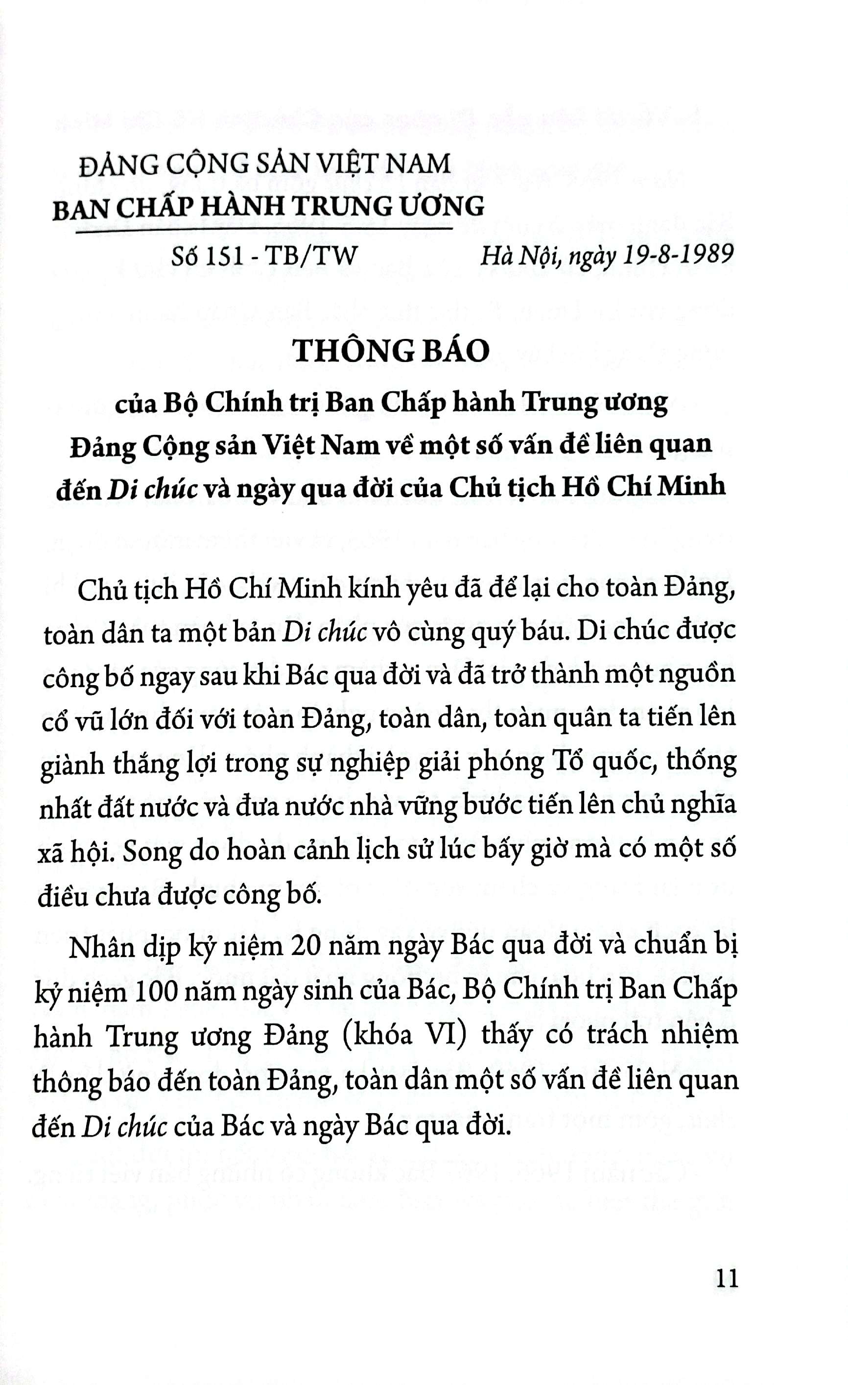55 Nam Thuc Hien Di Chuc Cua Chu Tich Ho Chi Minh