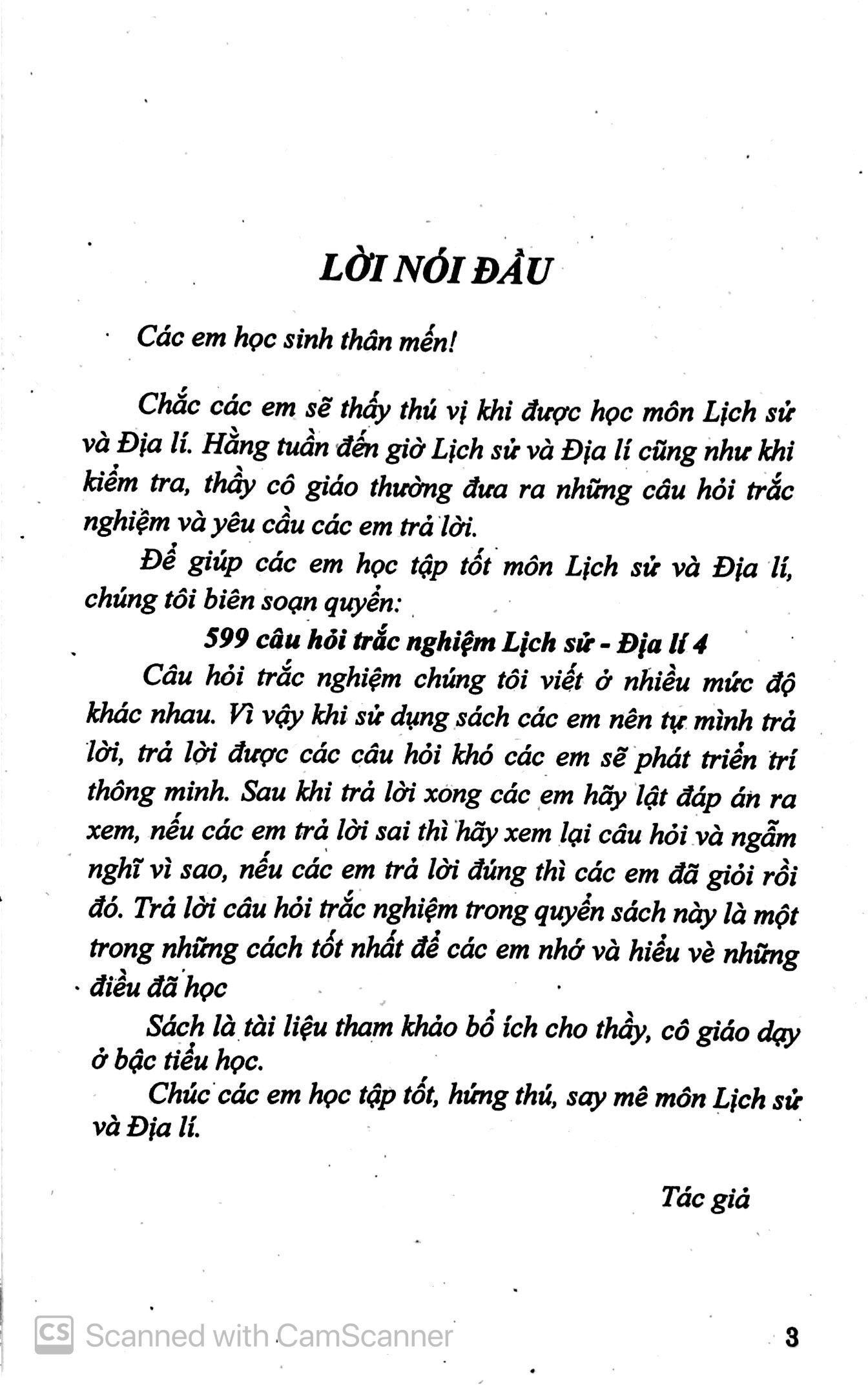 599 câu hỏi trắc nghiệm lịch sử - địa lí 4