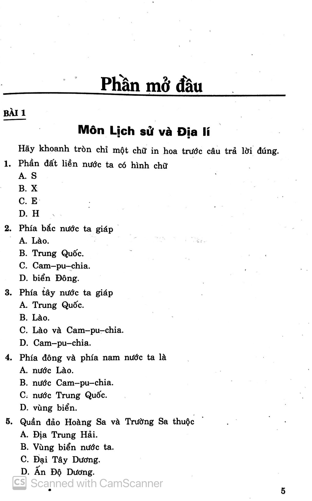 599 câu hỏi trắc nghiệm lịch sử - địa lí 4