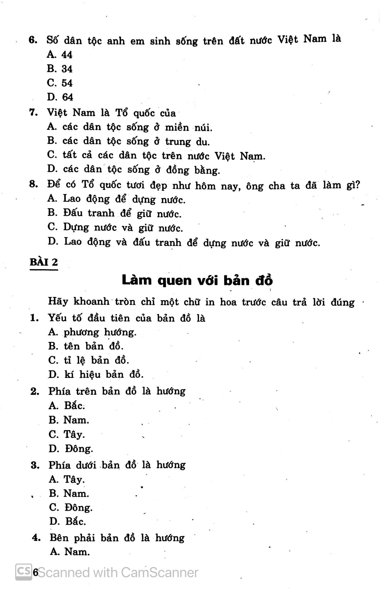 599 câu hỏi trắc nghiệm lịch sử - địa lí 4