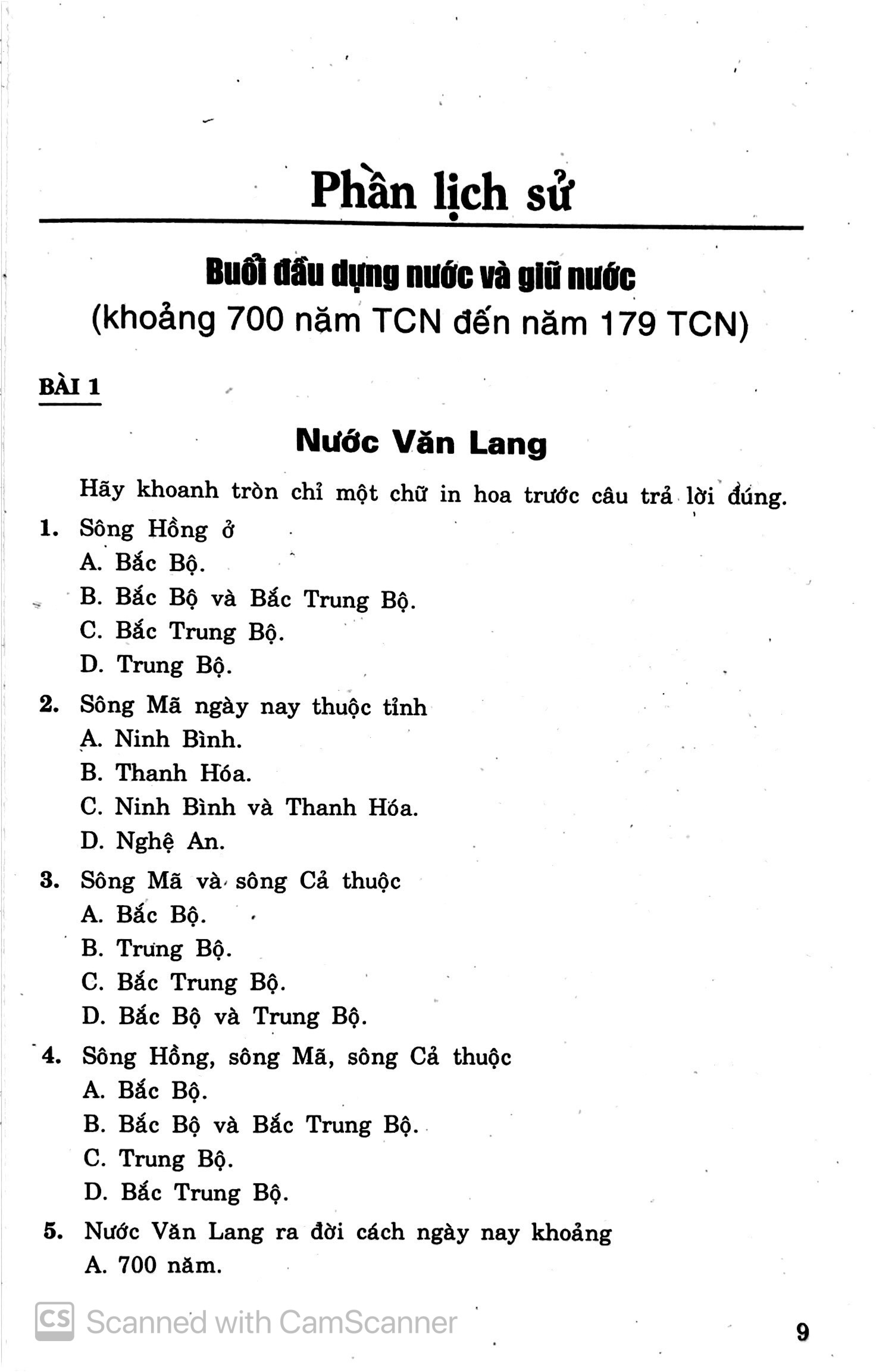 599 câu hỏi trắc nghiệm lịch sử - địa lí 4