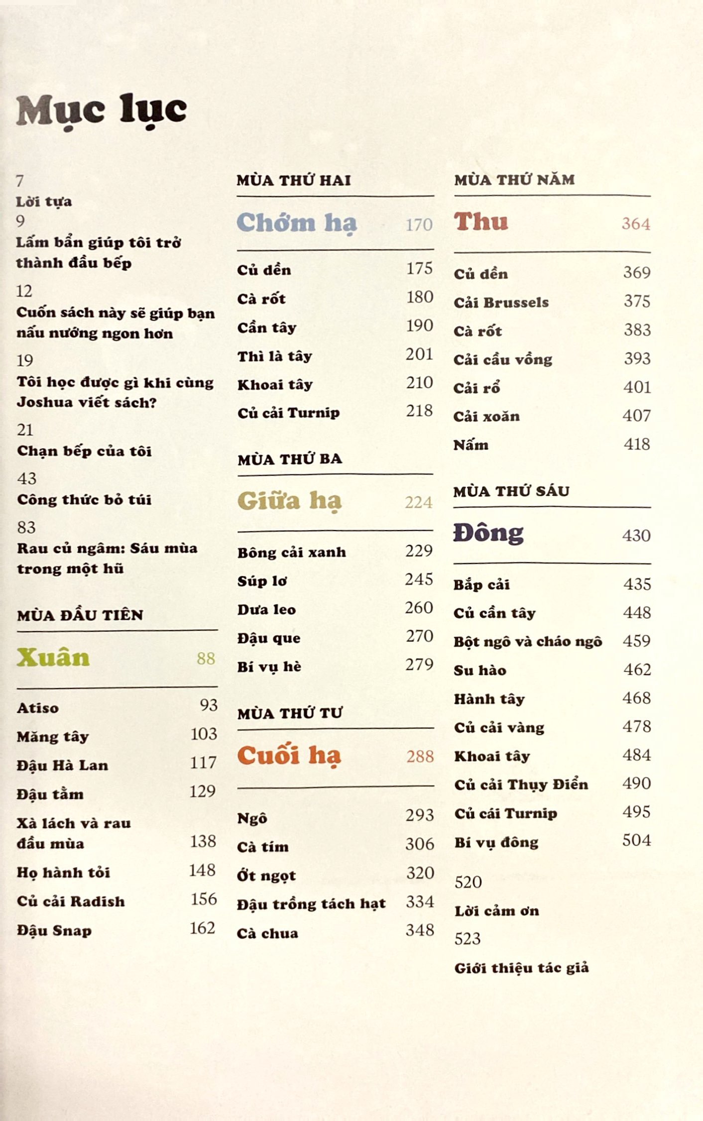 6 mùa - six seasons james beard foundation award winner