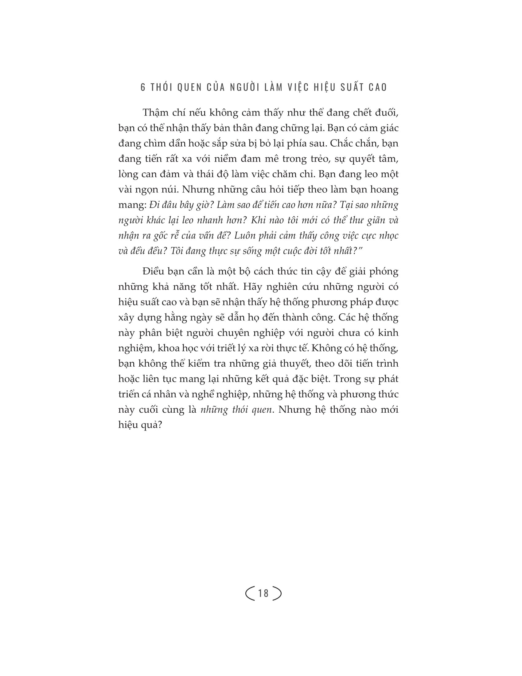 6 thói quen của người làm việc hiệu suất cao