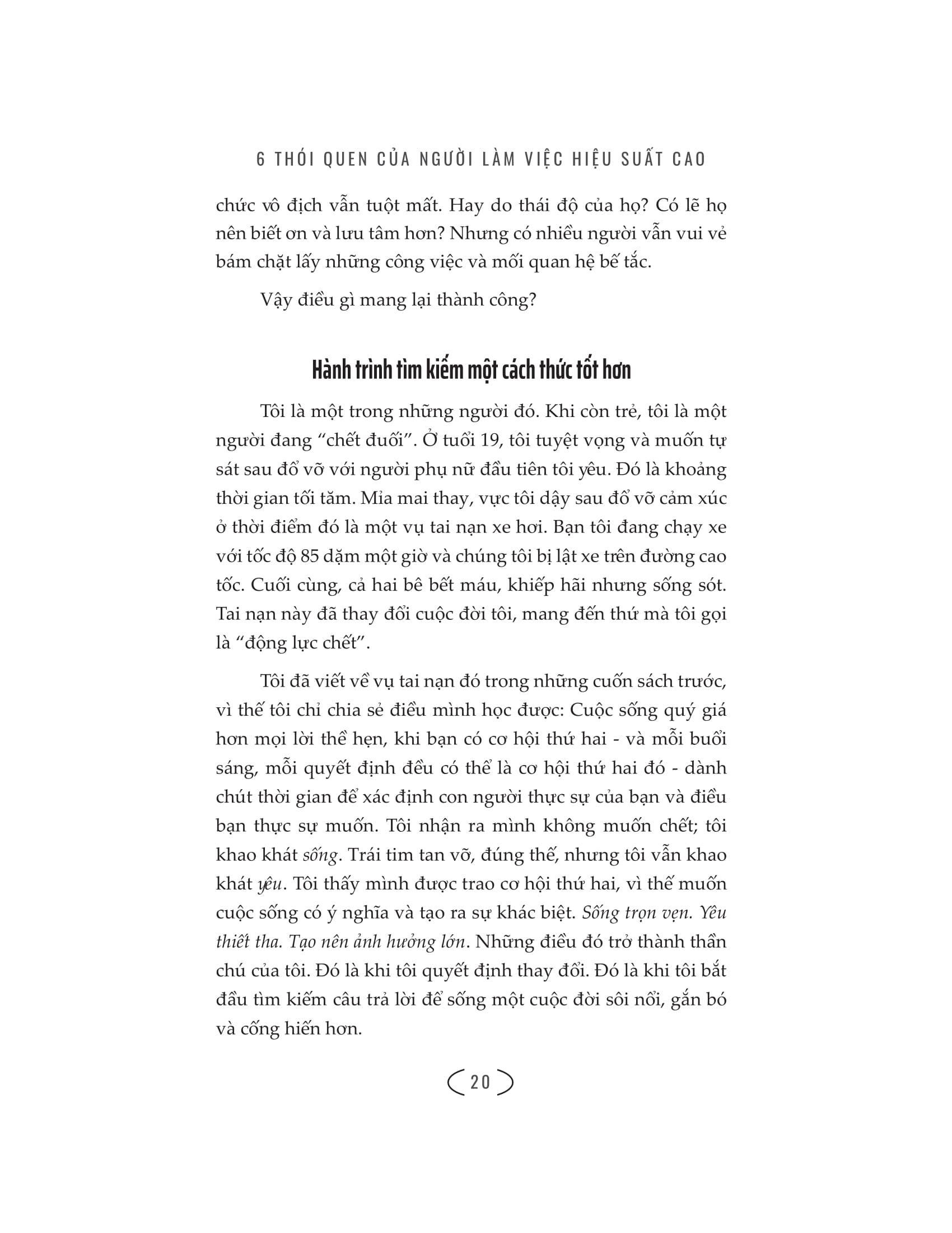 6 thói quen của người làm việc hiệu suất cao