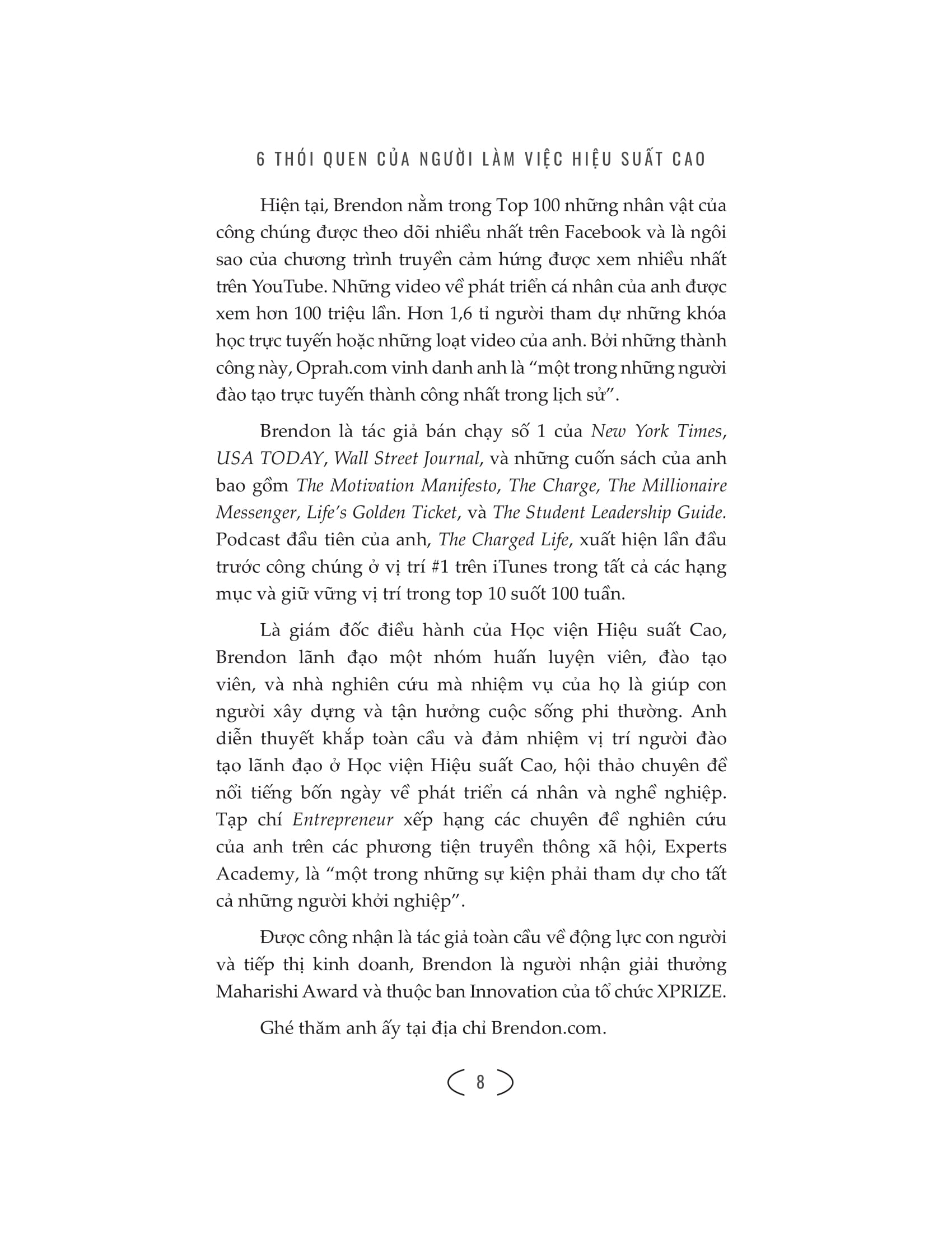 6 thói quen của người làm việc hiệu suất cao