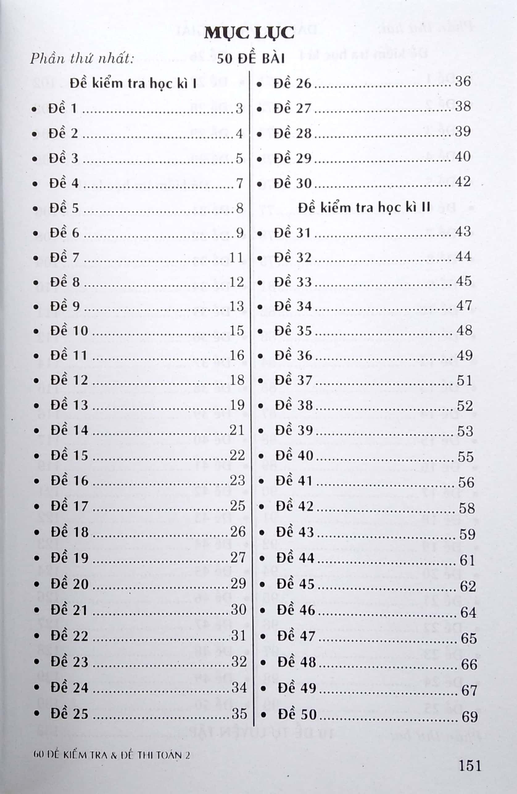 60 đề kiểm tra & đề thi toán 2