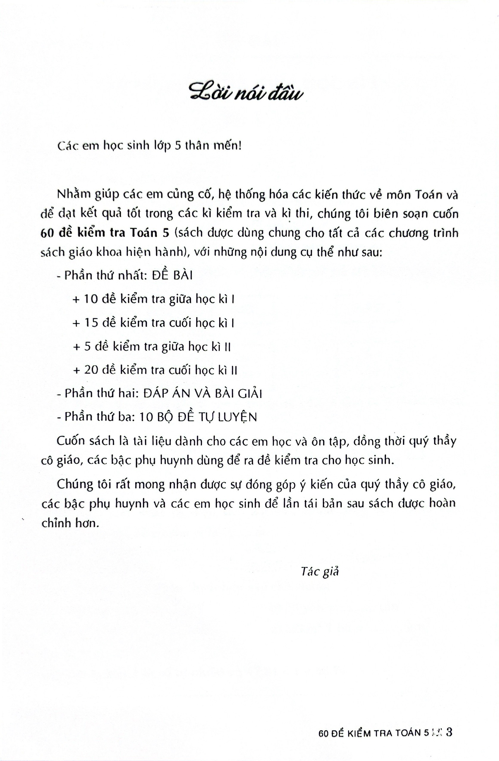 60 đề kiểm tra toán 5 (theo chương trình gdpt mới)