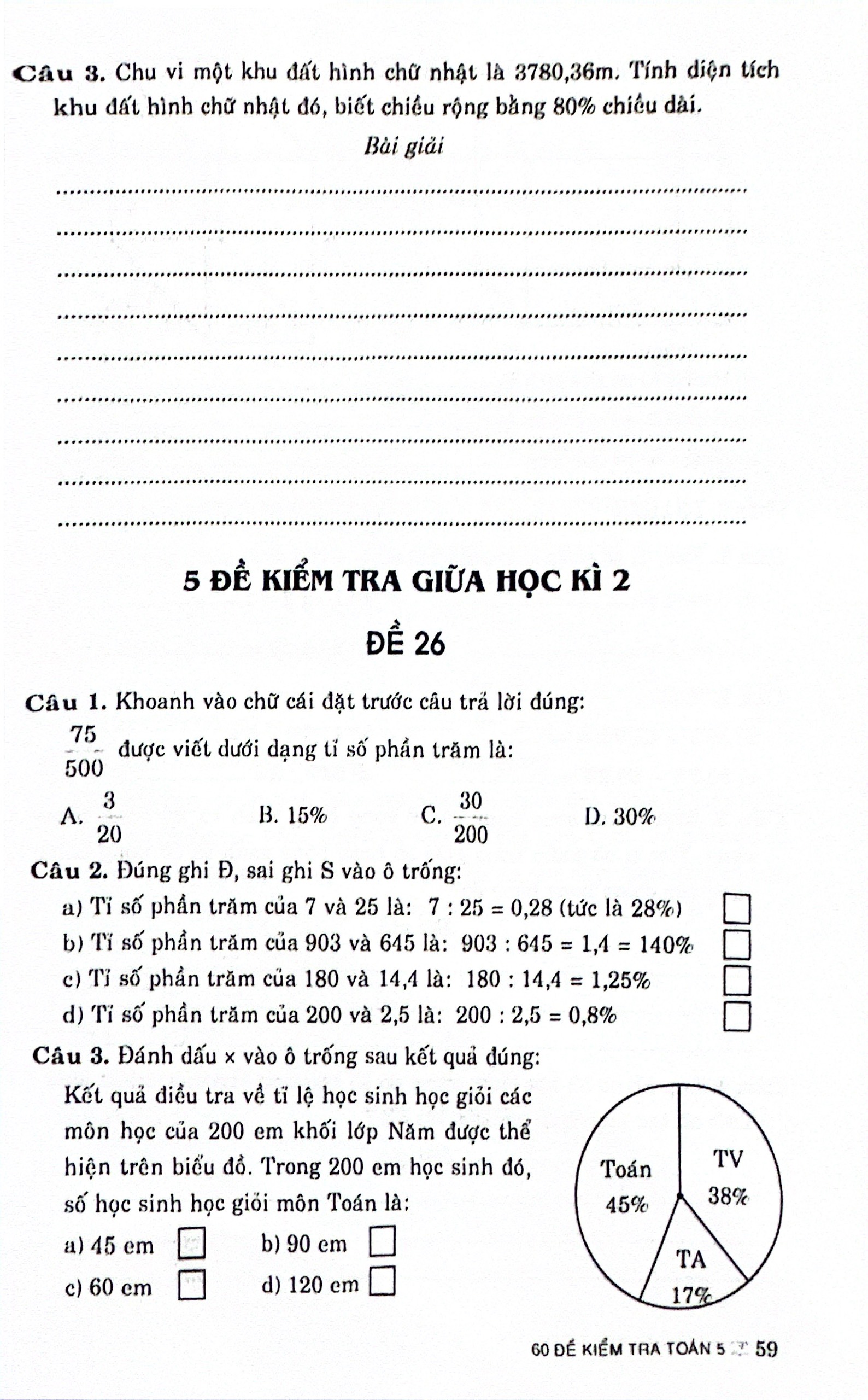 60 đề kiểm tra toán 5 (theo chương trình gdpt mới)