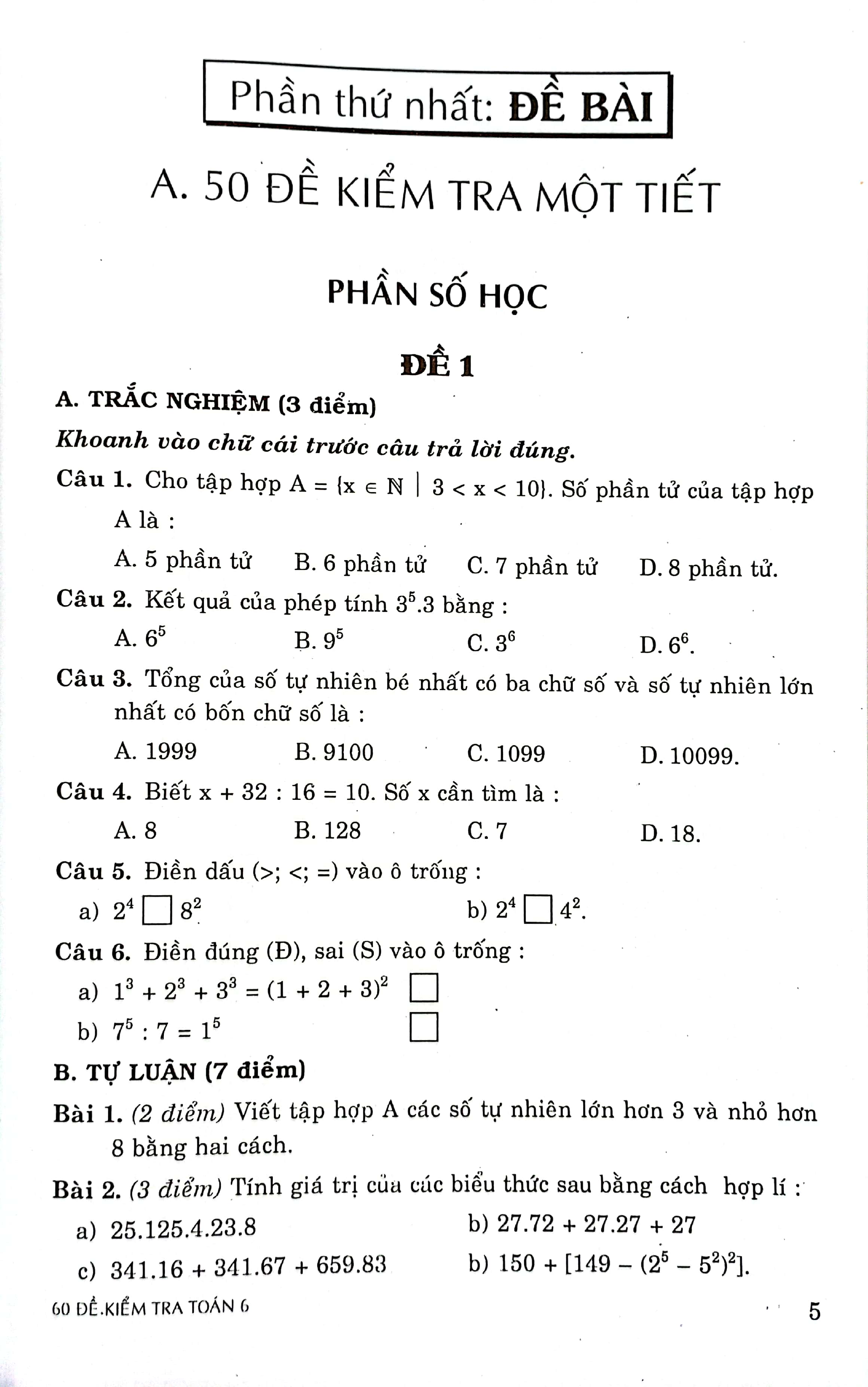 60 đề kiểm tra toán 6 (theo chương trình gdpt mới)