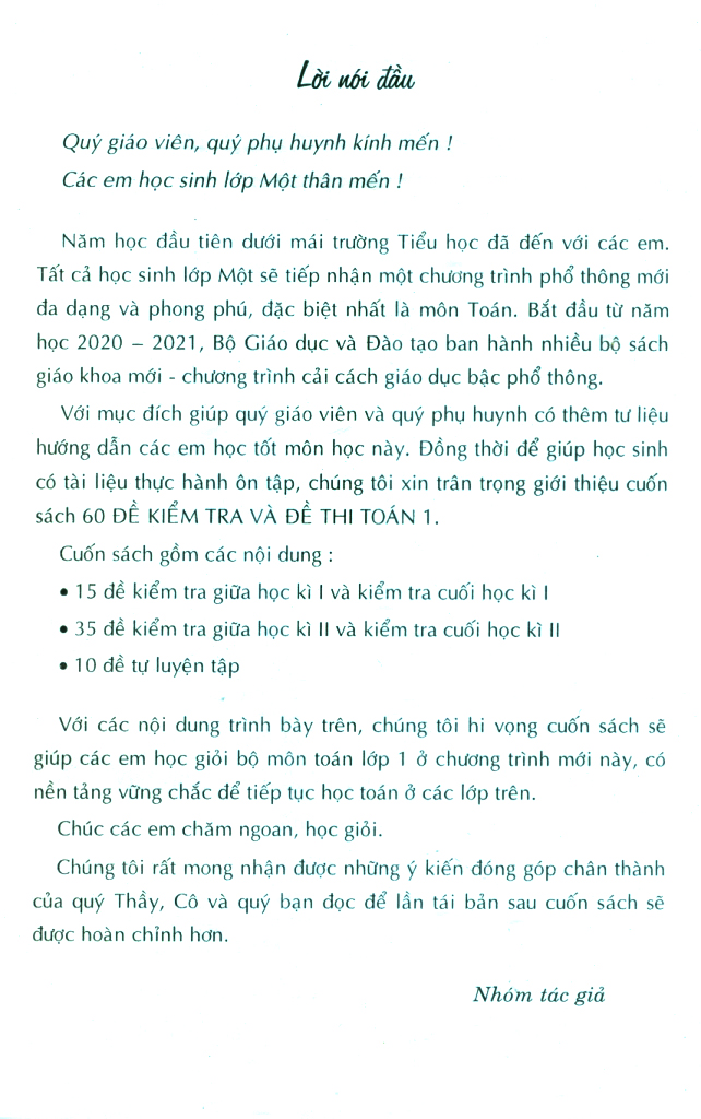 60 đề kiểm tra và đề thi toán 1