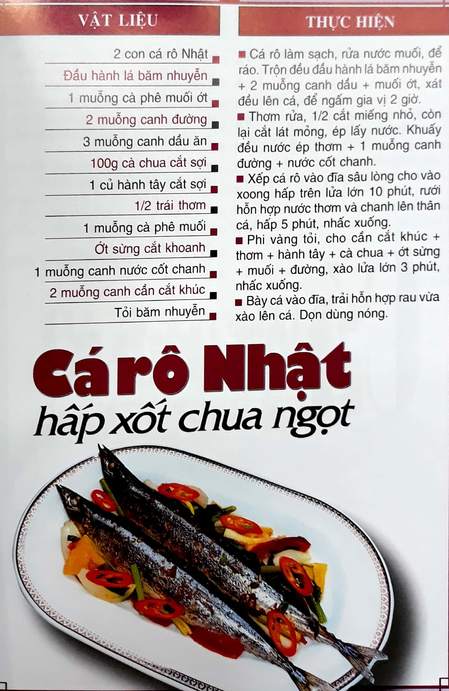 60 món ăn được ưa thích - món cá