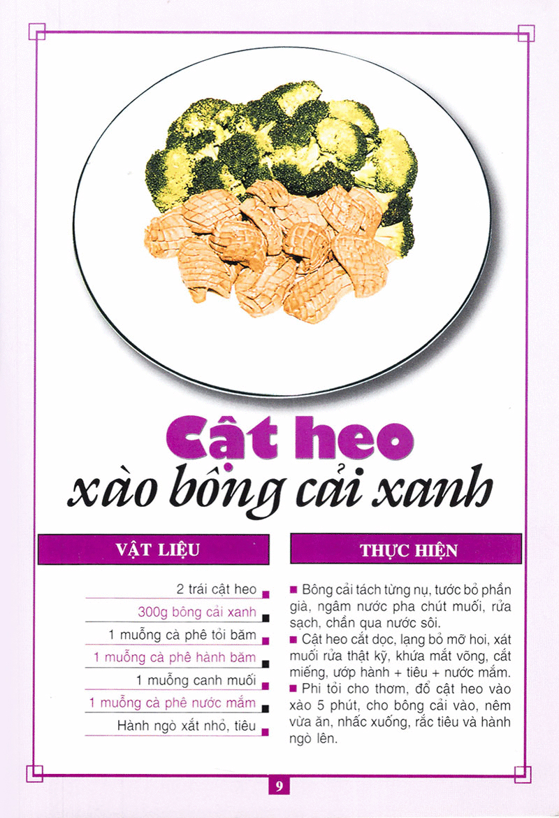 60 món ăn được ưa thích - món thịt heo