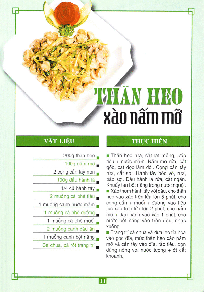 60 món ăn được ưa thích - món thịt heo