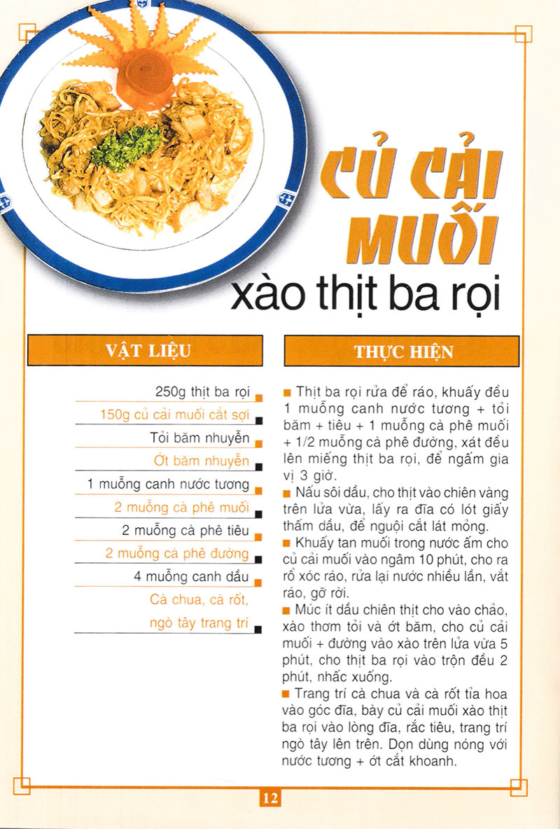 60 món ăn được ưa thích - món thịt heo