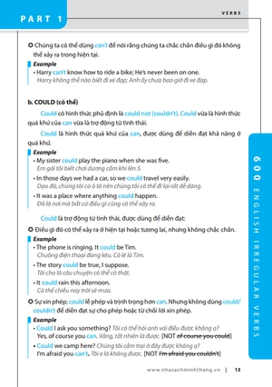 600 động từ bất quy tắc và cách dùng các thì trong tiếng anh (tái bản 2022)