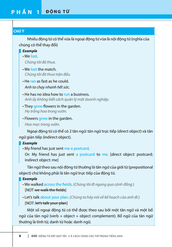 600 động từ bất quy tắc và cách dùng các thì trong tiếng anh (tái bản 2022)