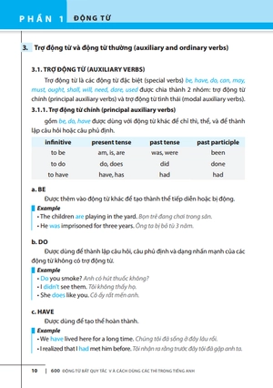 600 động từ bất quy tắc và cách dùng các thì trong tiếng anh (tái bản 2022)
