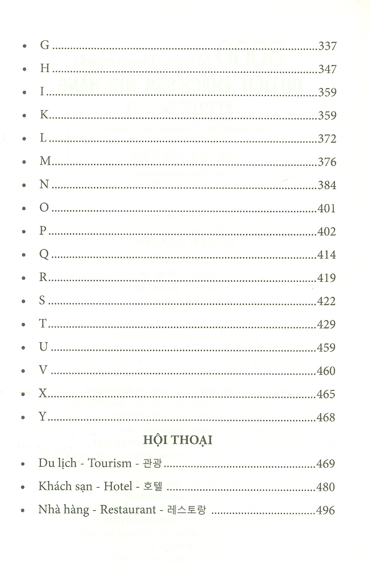 6000 từ vựng chuyên ngành du lịch-khách sạn-nhà hàng (anh-việt-hàn)