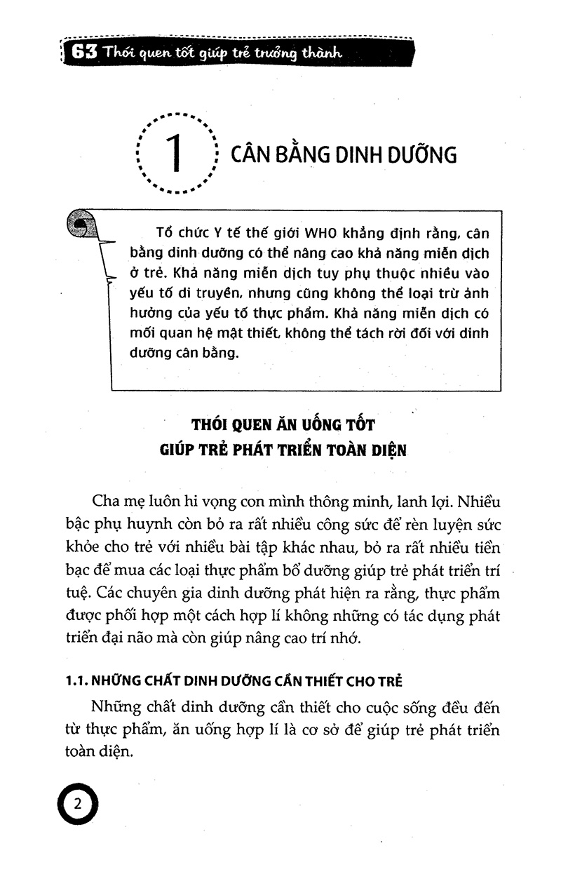 63 thói quen tốt giúp trẻ trưởng thành (2016)